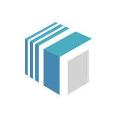 abstract box garage public self storage Logo design vector illustration