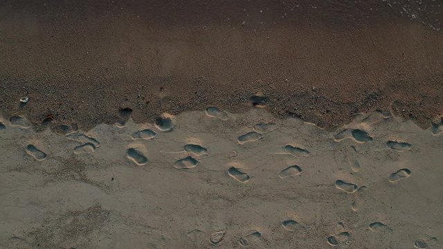 4k cinematic b-roll drone shot of flying above Pantai Puteri, famous beach at Melaka, Malaysia. 