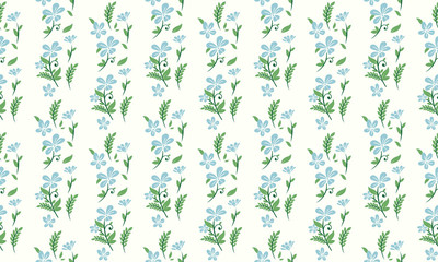 Spring flower pattern background, with beautiful leaf and floral design.