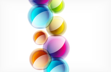 Abstract background - glass shiny transprent hexagon shapes overlapping eath other. Vector Illustration For Wallpaper, Banner, Background, Card, Book Illustration, landing page