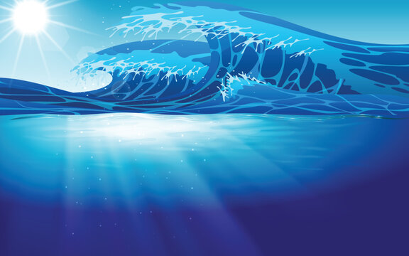 water wave in the ocean	