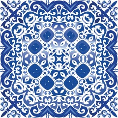 Ornamental azulejo portugal tiles decor.