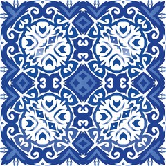 Antique azulejo tiles patchwork.