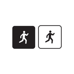 running icon, jogging icon
