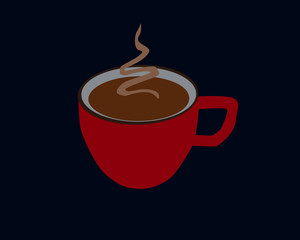 illustration of hot capucino