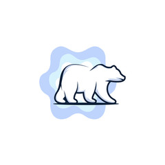 bear logo vector illustration emblem design
