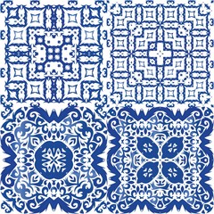Ornamental azulejo portugal tiles decor.