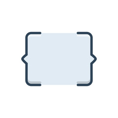 Naklejka premium Color illustration icon for brackets 