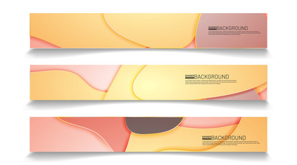 Abstract vector template web background. rectangular fluid wave design banners