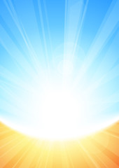 Vector : Abstract yellow and orange with stripe and len flare background