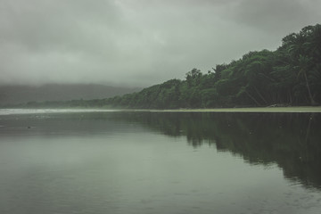 Beach reflection in water