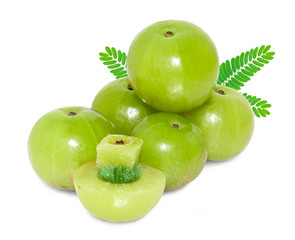 Indian gooseberry isolated on white background