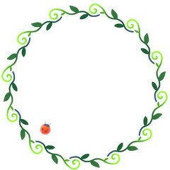 水彩の蔓フレーム