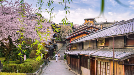 Old town Kyoto,  sakura season in Japan