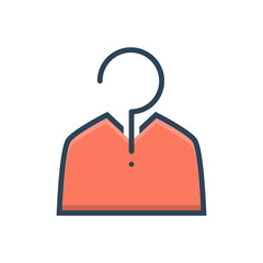 Color illustration icon for guess who 