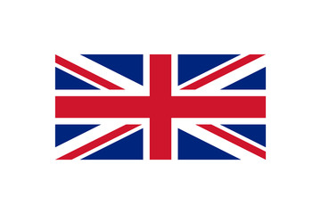 Fototapeta na wymiar National flag of the United Kingdom of Great Britain and Northern Ireland. Vector image on a white background.