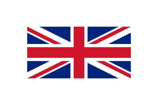 National flag of the United Kingdom of Great Britain and Northern Ireland. Vector image on a white background.