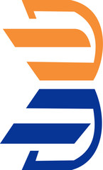 Creative B symbol logo design 