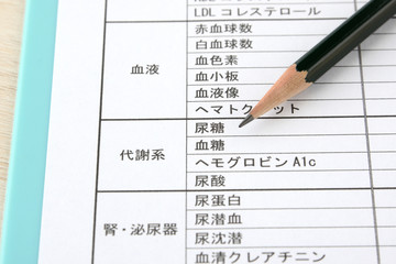 健康診断検査項目の確認