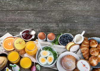 Easter breakfast table