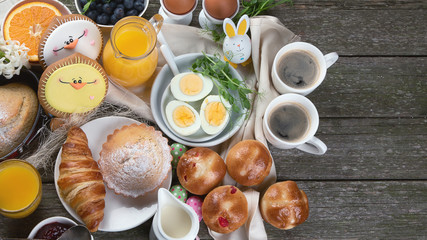 Easter breakfast table