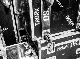 Rack touring sound flight cases texture background