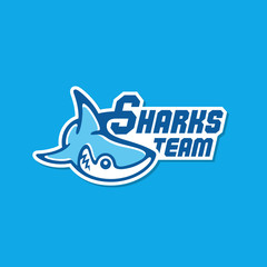 Shark mascot logo