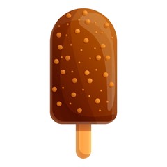 Ice cream chocolate stick icon. Cartoon of ice cream chocolate stick vector icon for web design isolated on white background