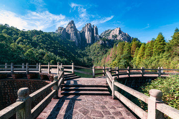 Fototapeta na wymiar The scenery of Mount Taimu in Ningde, Fujian Province, China