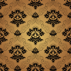 Seamless pattern luxury background. Damask wallpaper. Oriental motifs
