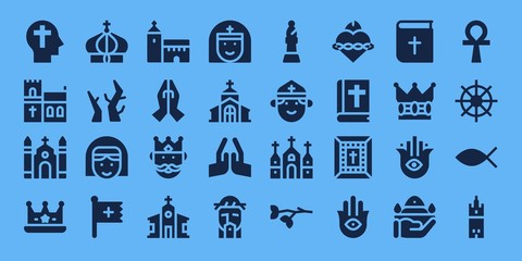 Modern Simple Set of religious Vector filled Icons