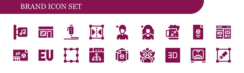 brand icon set