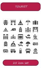 tourist icon set