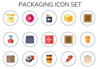 packaging icon set