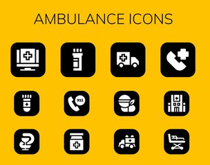 ambulance icon set
