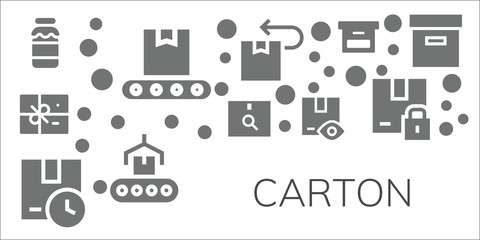 Modern Simple Set of carton Vector filled Icons