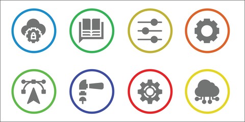 Modern Simple Set of settings Vector filled Icons