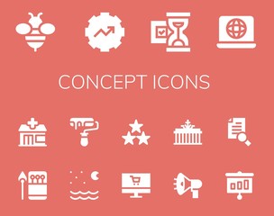 Modern Simple Set of concept Vector filled Icons