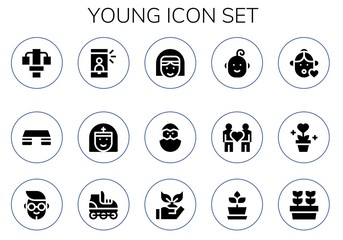 young icon set