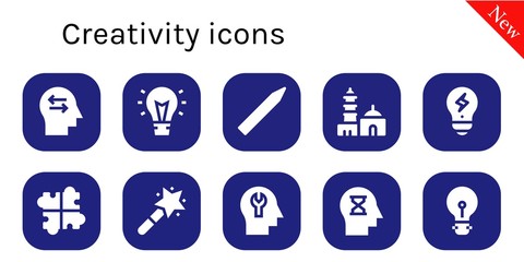 creativity icon set