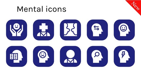 mental icon set