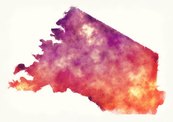 Mara region watercolor map of Tanzania