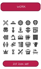 Modern Simple Set of work Vector filled Icons