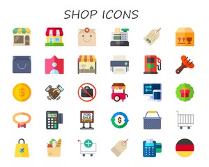 Modern Simple Set of shop Vector flat Icons