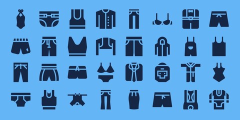 underwear icon set