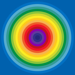 Obraz premium cible arc-en-ciel 