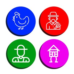 Set of village icons