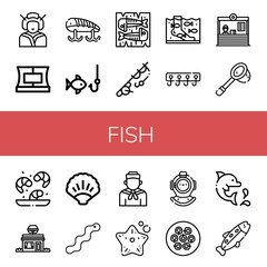 Set of fish icons