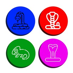 Set of reptile icons