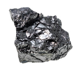 rough bituminous coal (black coal) rock cutout